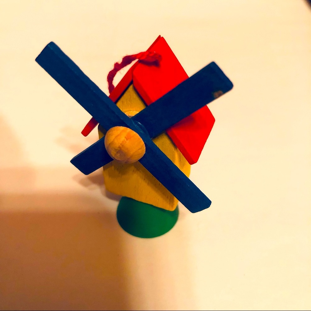 Beautiful WOODEN STEINBOCK WINDMILL ORNAMENT